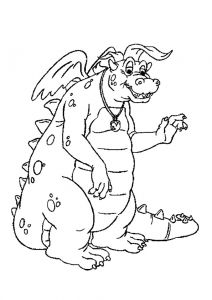 Coloriage Robot Train Maman Dragon Entrain De Faire Un Petit Aurevoir Beau Dessin