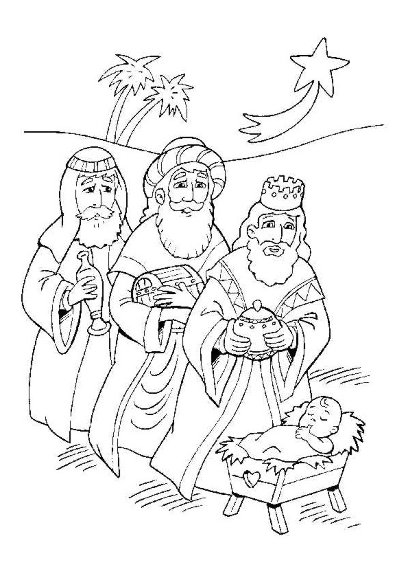 Coloriage Roi Mage Coloriage Noel Rois Mages Et Petit Jésus
