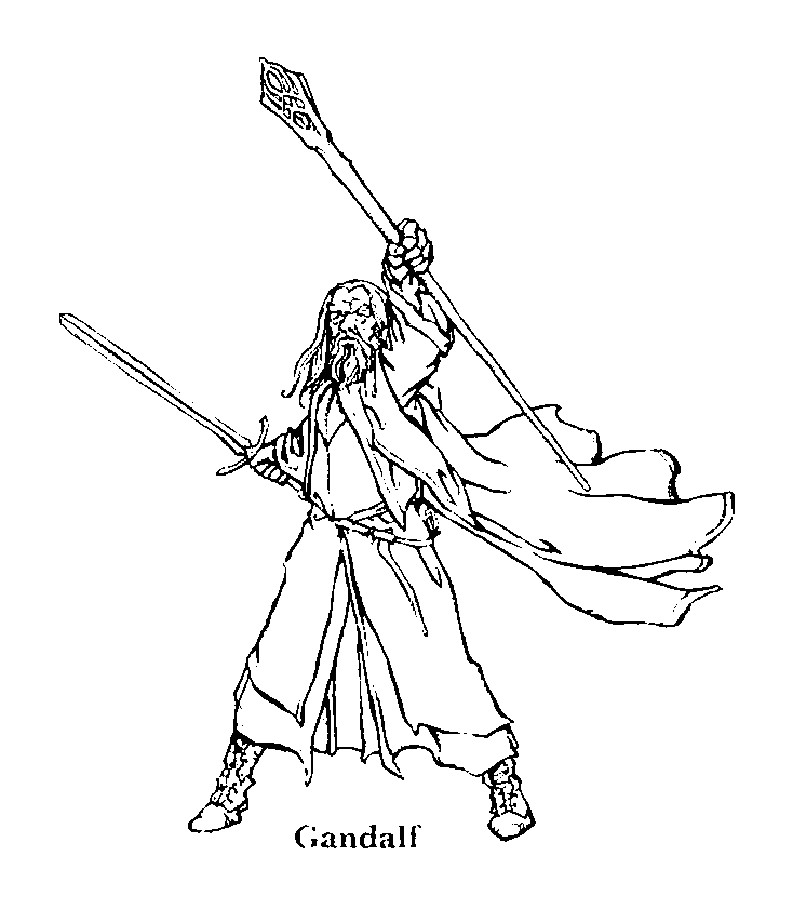 Coloriage Seigneur Des Anneaux à Imprimer Coloriage Magicien Az Coloriage