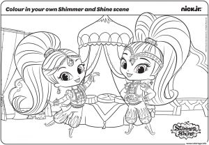 Coloriage Shimmer Et Shine Coloriage Shimmer Et Shine Fun with Colouring Page Dessin Innerhalb