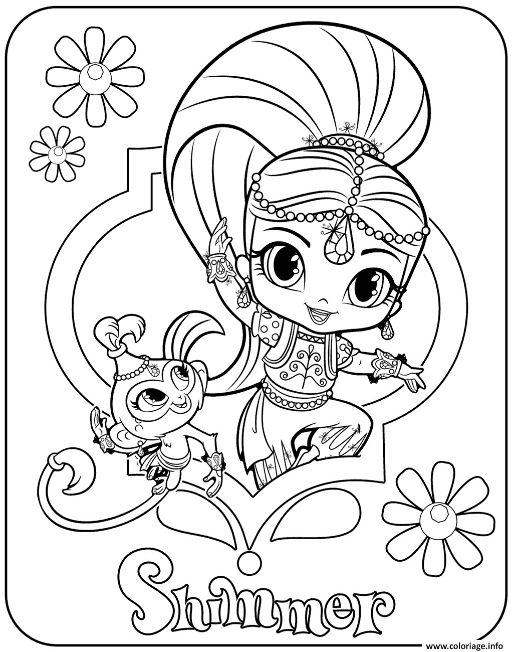 Coloriage Shimmer Et Shine Coloriage Shimmer Et Shine Shimmer Dessin