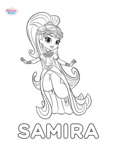 Coloriage Shimmer Et Shine Shimmer and Shine Coloring Pages Princess Samira ÏιγοÏÏεÏ