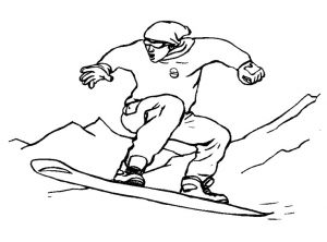 Coloriage Snowboard Snowboard Planche   Neige 50 Transport – Coloriages   Imprimer
