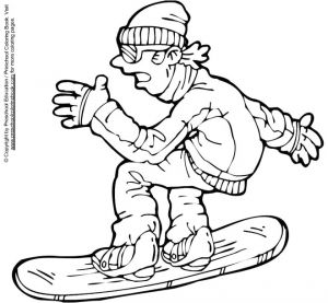 Coloriage Snowboard Snowboard Planche Neige 8 Transport – Coloriages Imprimer