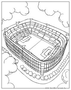 Coloriage Stade De Foot Coloriages Football A Imprimer Et Colorier Grand Stade De Foot