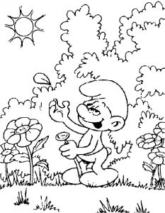 Coloriage Stroumph Smurfs Coloriages Dessins Animés Pinterest