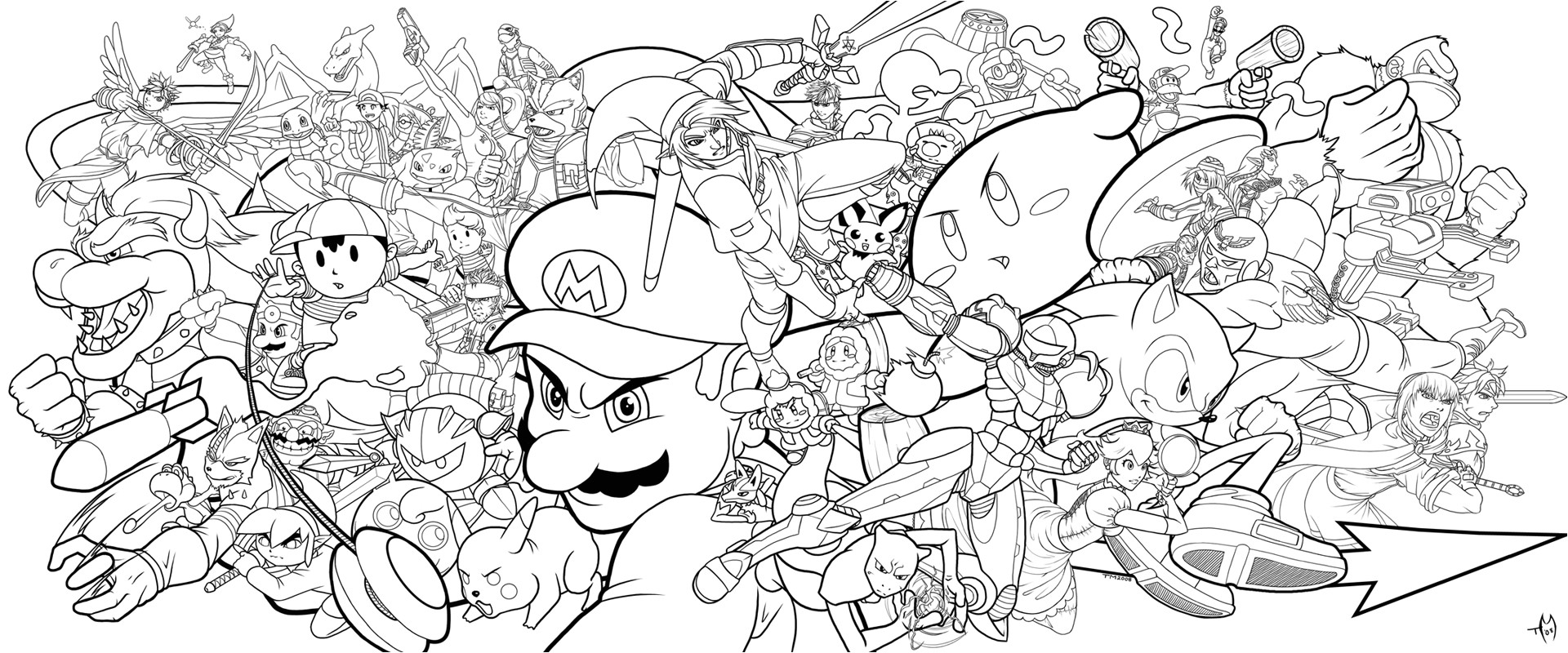 Coloriage Super Smash Bros Brawl Super Smash Bros Brawl Coloring Pages