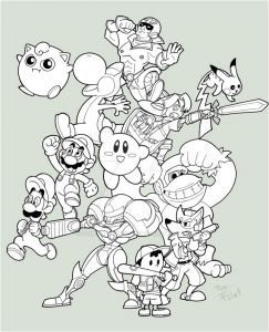 Coloriage Super Smash Bros Brawl Super Smash Bros Wii U Coloring Pages Super Smash Bros Coloring