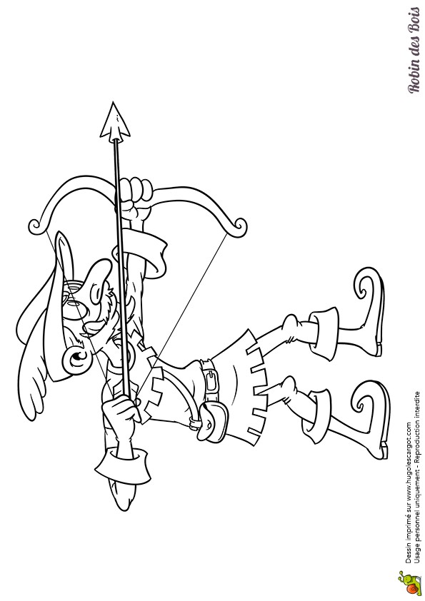 Coloriage Sur Ecran Gratuit Un Rigolo Coloriage De Robin Des Bois tout Maigre