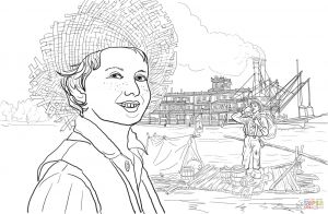 Coloriage tom Sawyer tom Sawyer and Huckleberry Finn On A Raft Coloring Page