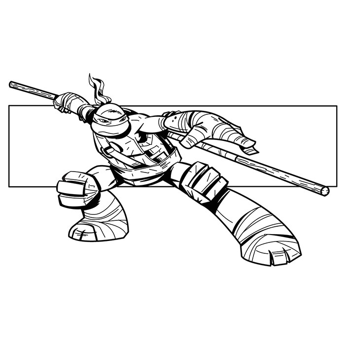 Coloriage tortue Ninja Leonardo Coloriage tortue Ninja Leonardo
