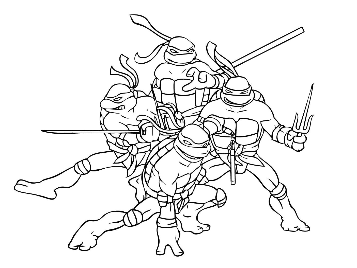 Coloriage tortue Ninja Leonardo Coloriage tortue Ninja