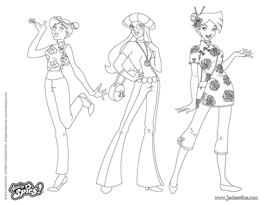 Coloriage totally Spies à Imprimer Coloriage Teletoon Coloriage Dessin Anime Pokemon Coloriage De