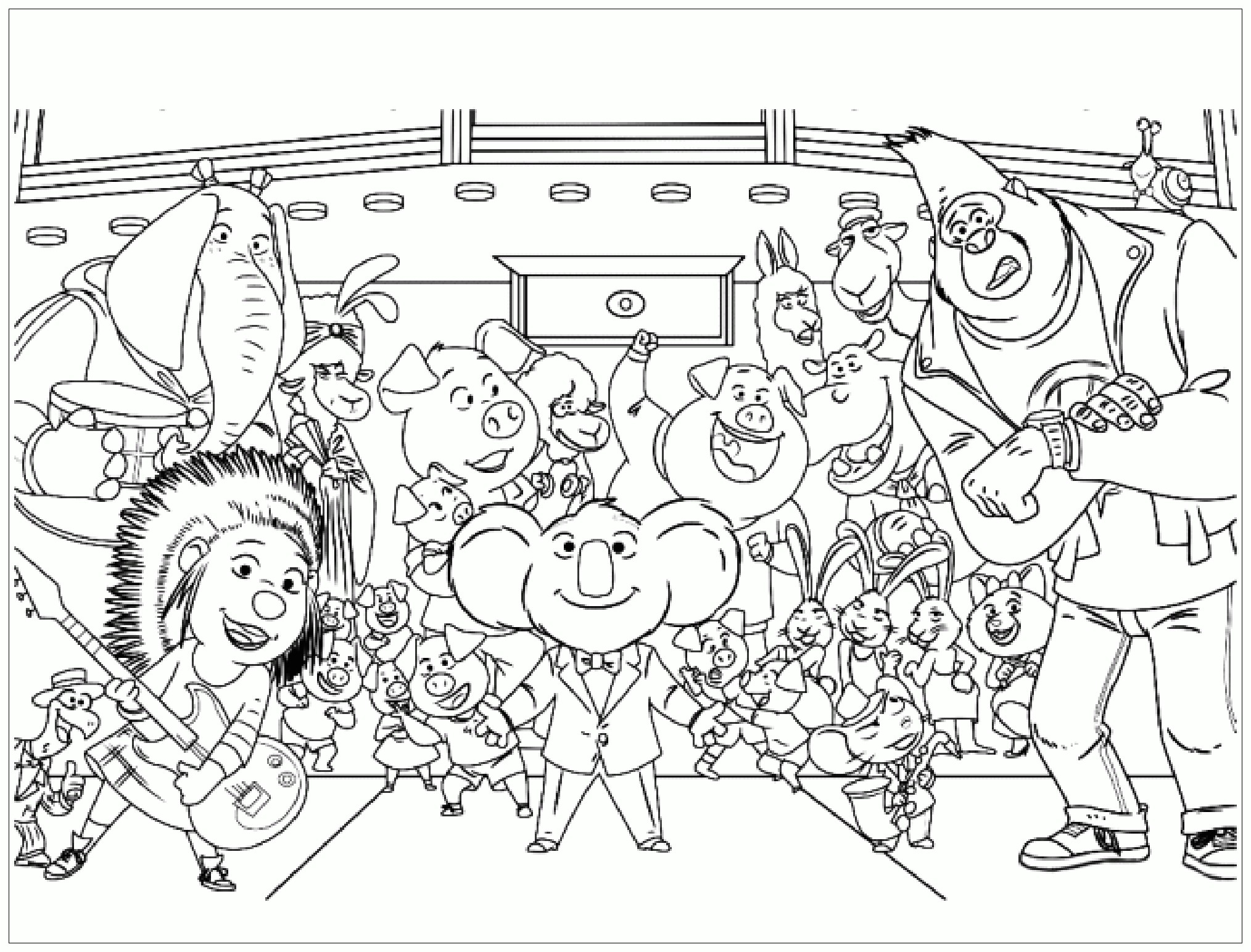 Coloriage tous En Scene tous En Scene 9 Coloriage tous En Sc¨ne Coloriages Pour Enfants