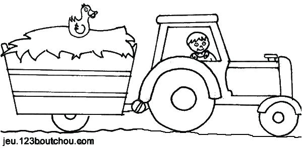 Coloriage Tracteur Et Remorque Coloriage Tracteur Les Beaux Dessins De Transport A Imprimer Et