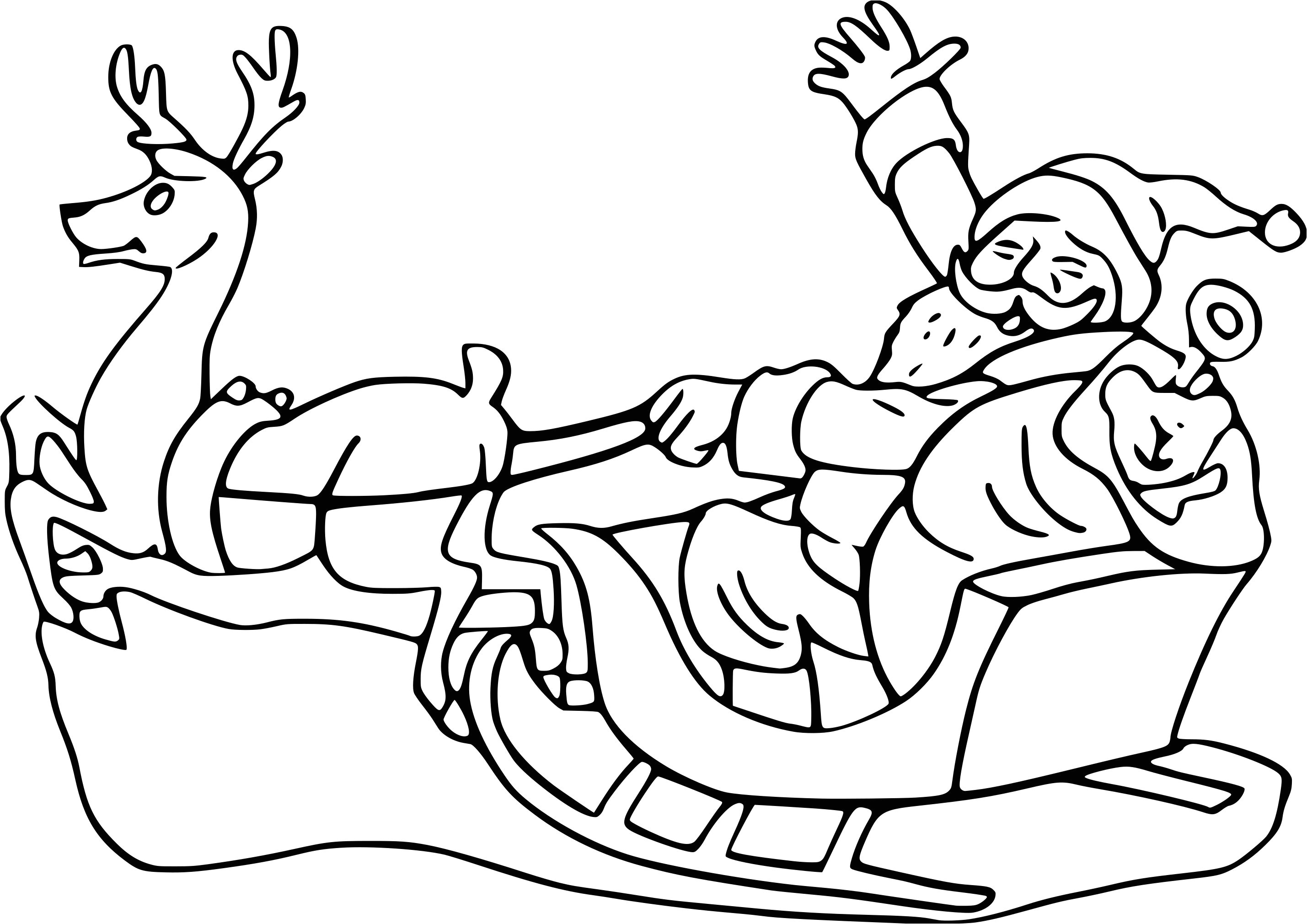 Coloriage Traineau Du Pere Noel A Imprimer Coloriage Pere Noel Traineau Duikcursusfo
