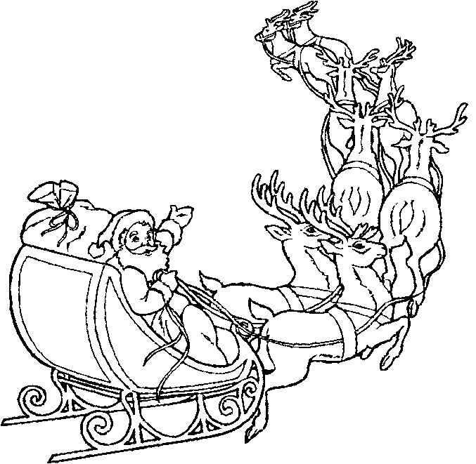 Coloriage Traineau Du Pere Noel A Imprimer Coloriage Pere Noel Traineau