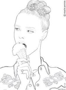 Coloriage Visage Femme 60 Best Coloriages Portraits Femme Images On Pinterest