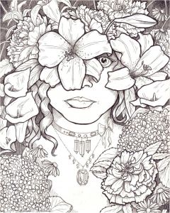 Coloriage Visage Femme 60 Desenhos Para Adultos