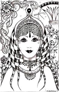 Coloriage Visage Femme Best 25 India &amp; Bollywood Coloring Pages Images On Pinterest
