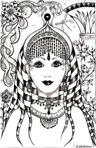 Coloriage Visage Femme Best 25 India & Bollywood Coloring Pages Images On Pinterest