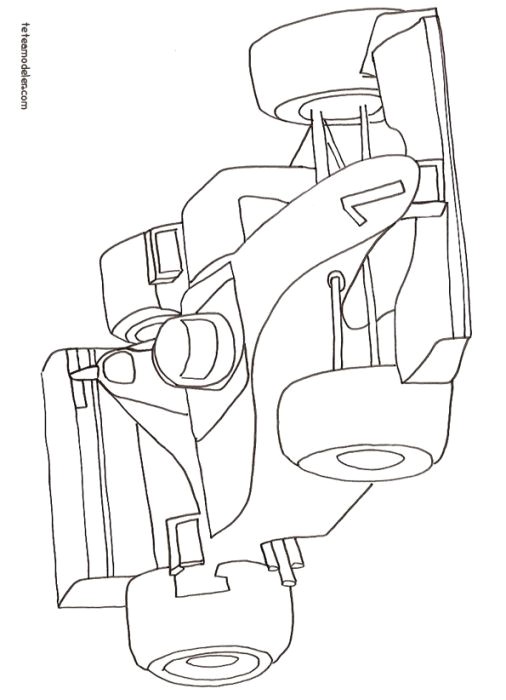 Coloriage Voiture De Course formule 1 Coloriage Voiture De formule 1 Dessin 9