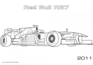 Coloriage Voiture De Course formule 1 Coloriage Voiture De formule 1 Red Bull Rb7