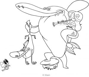 Coloriage Zig Et Sharko Zig and Sharko Coloring Pages