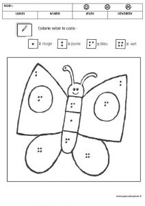 Coloriages Codés Maternelle Coloriage Boucle D or Maternelle