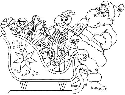 Coloriages Traineau Pere Noel A Imprimer Coloriage Pere Noel Dans son Traineau