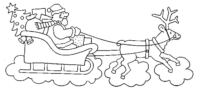 Coloriages Traineau Pere Noel A Imprimer Traineau Coloriage
