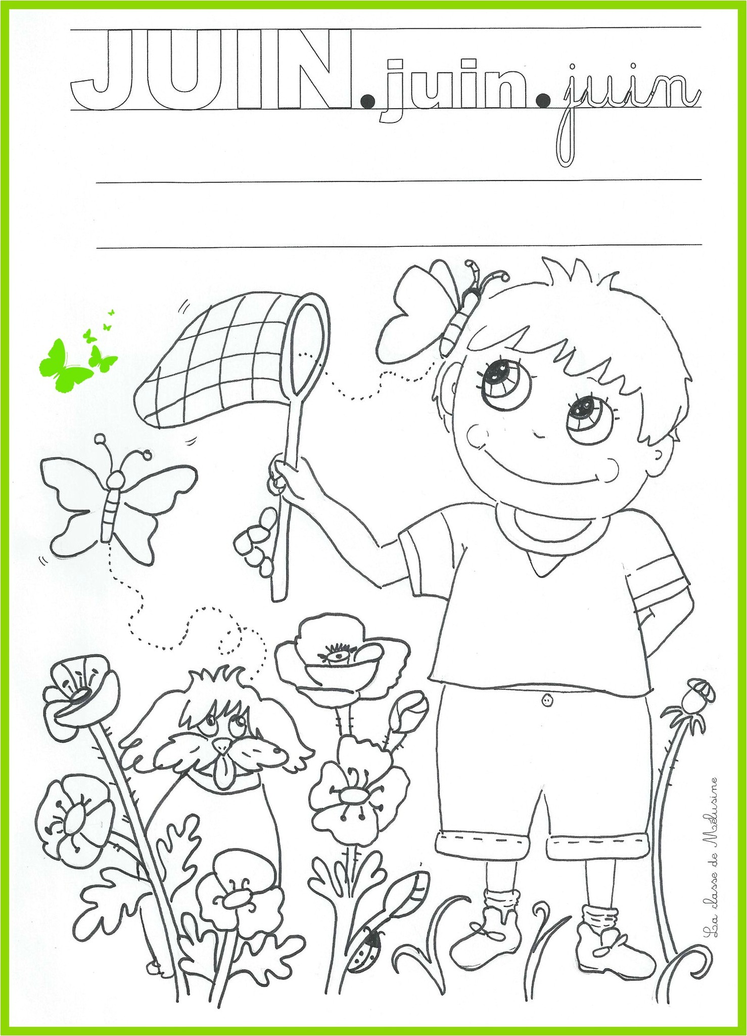 Gloups Coloriage Coloriage Du Mois De Juin La Classe De Mélusine