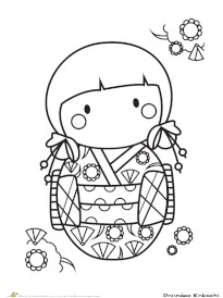 Goutte D Eau Coloriage Coloriage Poupées Japonaises Kokeshi Sur Hugolescargot