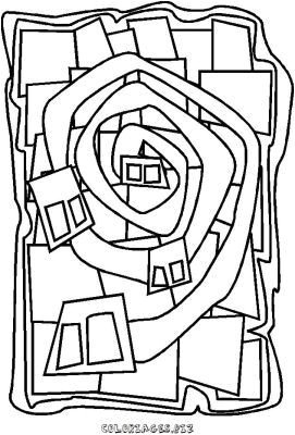 Hundertwasser Coloriage Pin by Papiers Vivant On Stencils & Stamps Pinterest
