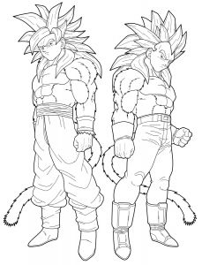 Jeux De Coloriage De Dragon Ball Z Coloriage Dragon Ball Z Sangoku Et Ve A