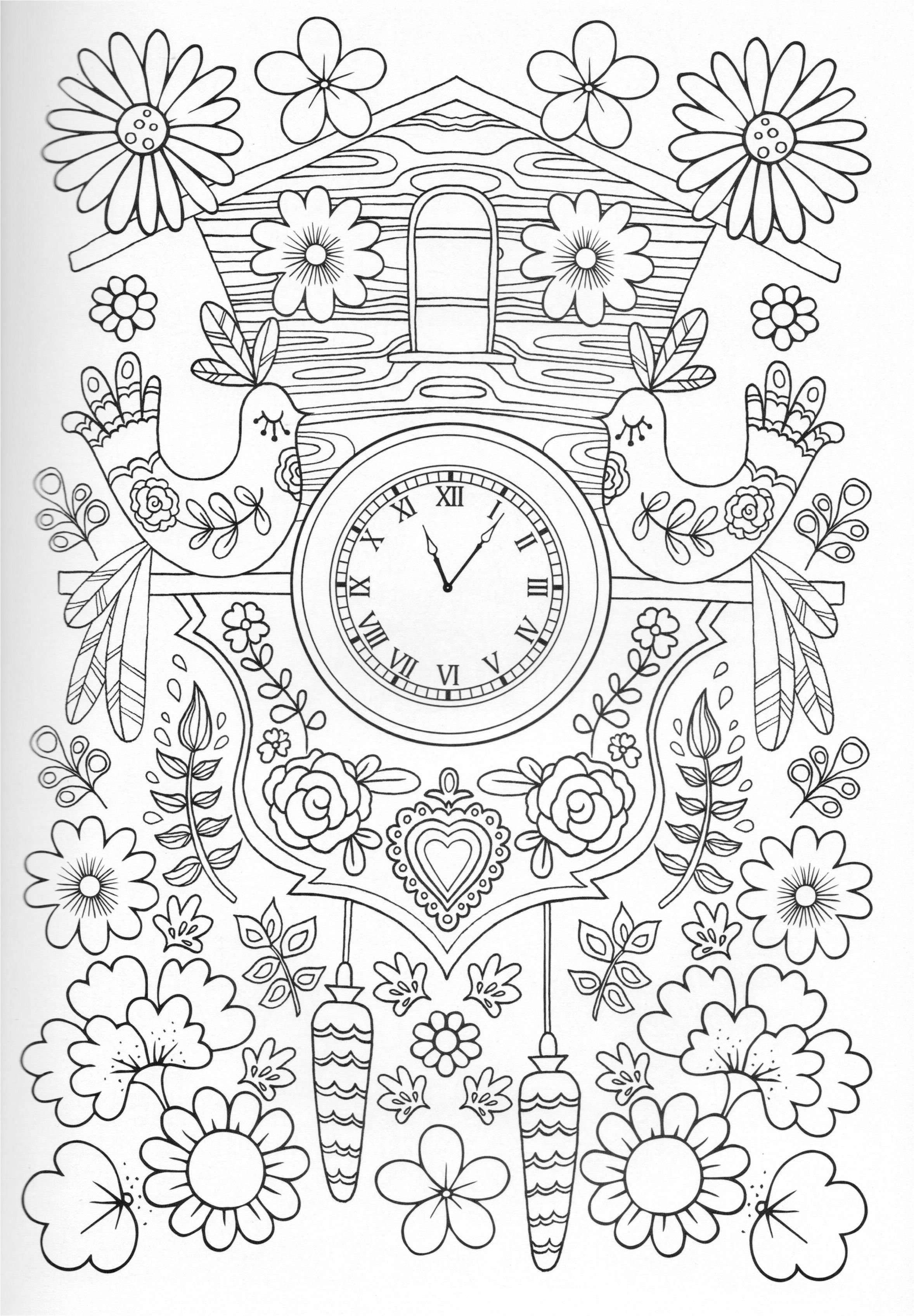 Jeux De Coloriage Pour Adulte Coloriage Horloge Coloriage Pinterest