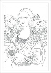 La Joconde Coloriage Coloriage Joconde A Imprimer Tableau De Peintres A Colorierarts
