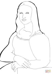 La Joconde Coloriage Coloriage – La Joconde De Léonard De Vinci