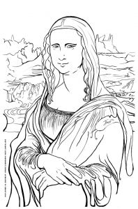 La Joconde Coloriage Mona Lisa Coloring Page Coloriage Leonard De Vinci La Joconde