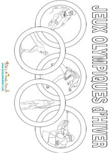 Les Anneaux Olympiques Coloriage Anneaux Olympiques D Hiver   Colorier Tªte   Modeler