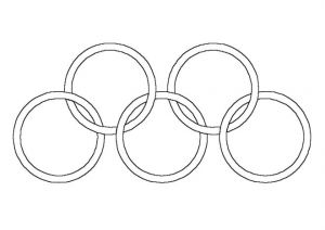 Les Anneaux Olympiques Coloriage Coloriage Anneaux Olympiques Simple Dessin Gratuit A Imprimer