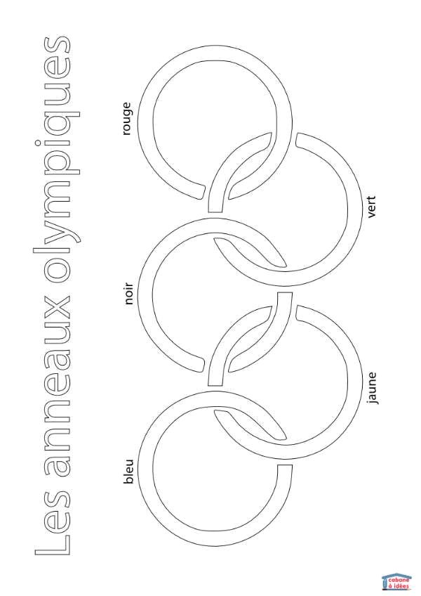 Les Anneaux Olympiques Coloriage De L Art Autour Des Anneaux Olympiques Des Coloriages