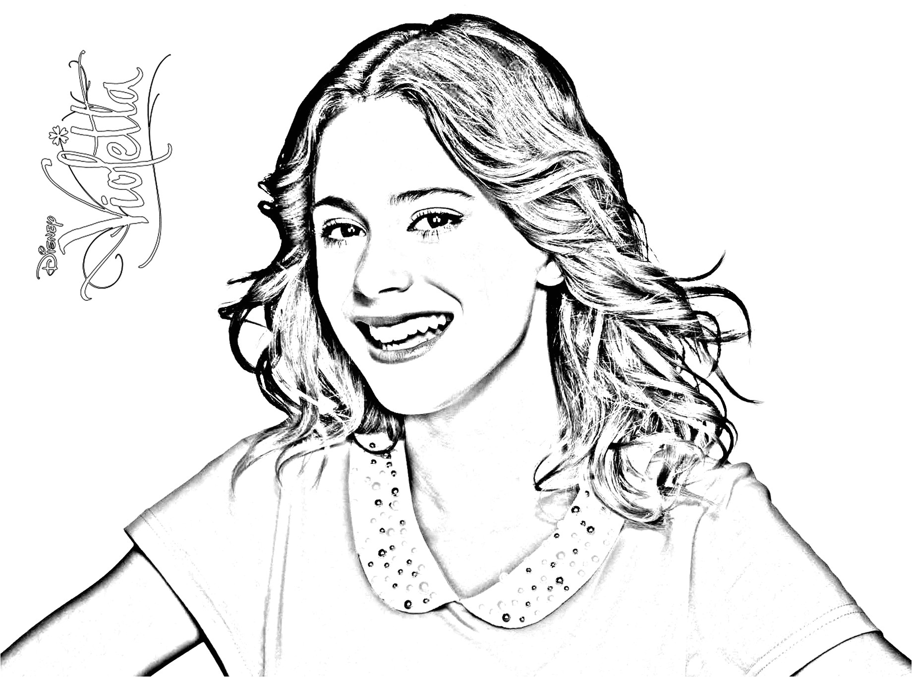 Les Coloriages De Violetta Simple Violetta 2