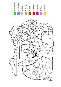 Livre Coloriage Magique Maternelle Coloriage Magique Le Lapin De P¢ques Se Repose