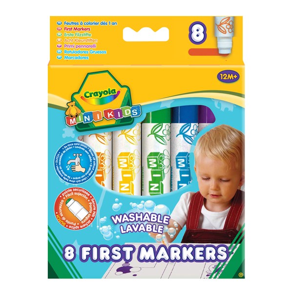 Mon 1er Coffret De Coloriage Et Gommettes Mini Kids Avis 8 Feutres Mini Kids Crayola Crayola Loisirs & Créations