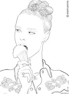 My Fashion Coloriage 60 Best Coloriages Portraits Femme Images On Pinterest