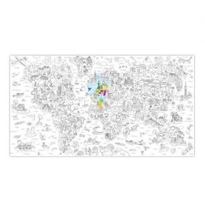 Poster Geant Coloriage Affiche Poster Rectangulaire En Papier Colorier Xl atlas Omy