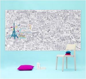 Poster Geant Coloriage Poster Grand Paris Géant Colorier 180 X 100 Cm Grand Paris
