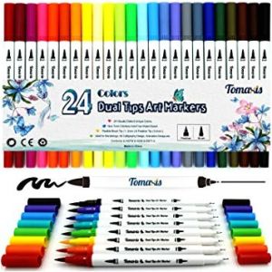 Quel Feutre Pour Coloriage Adulte Lot De 24 Feutres De Coloriage Pour Bullet Journal 0 4 Mm Double