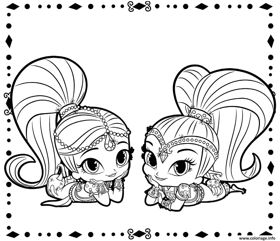 Shimmer Et Shine Coloriage Coloriage Shimmer Et Shine Dessin